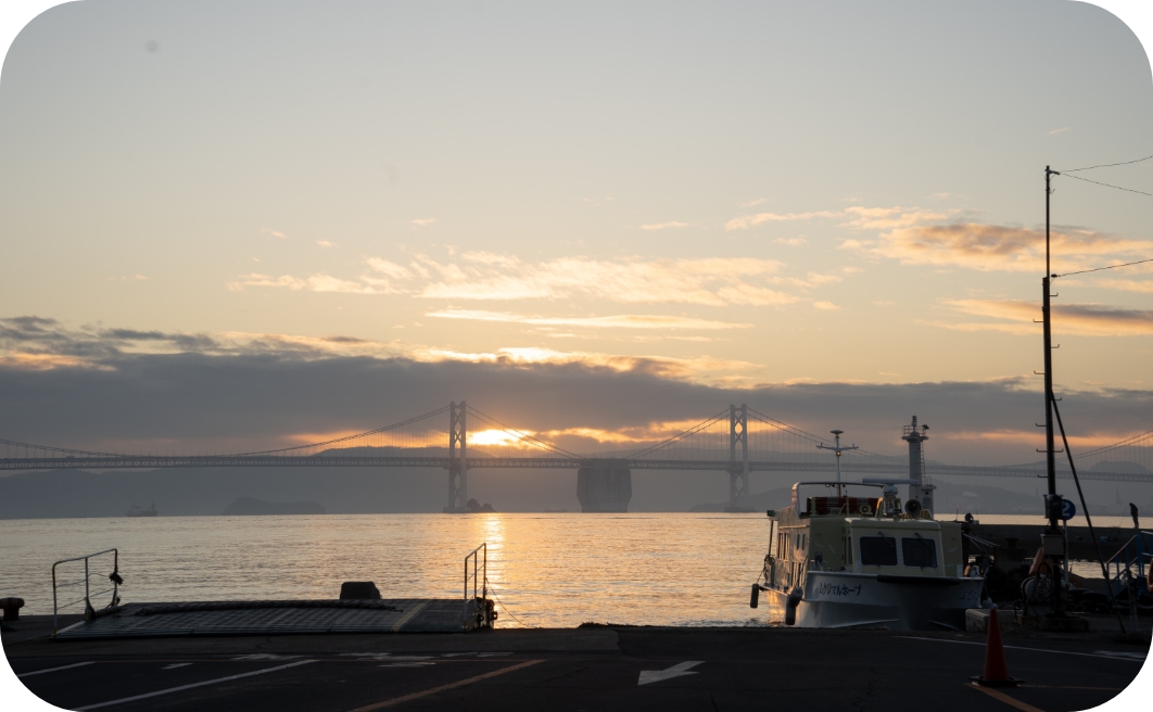 本島の夕焼け